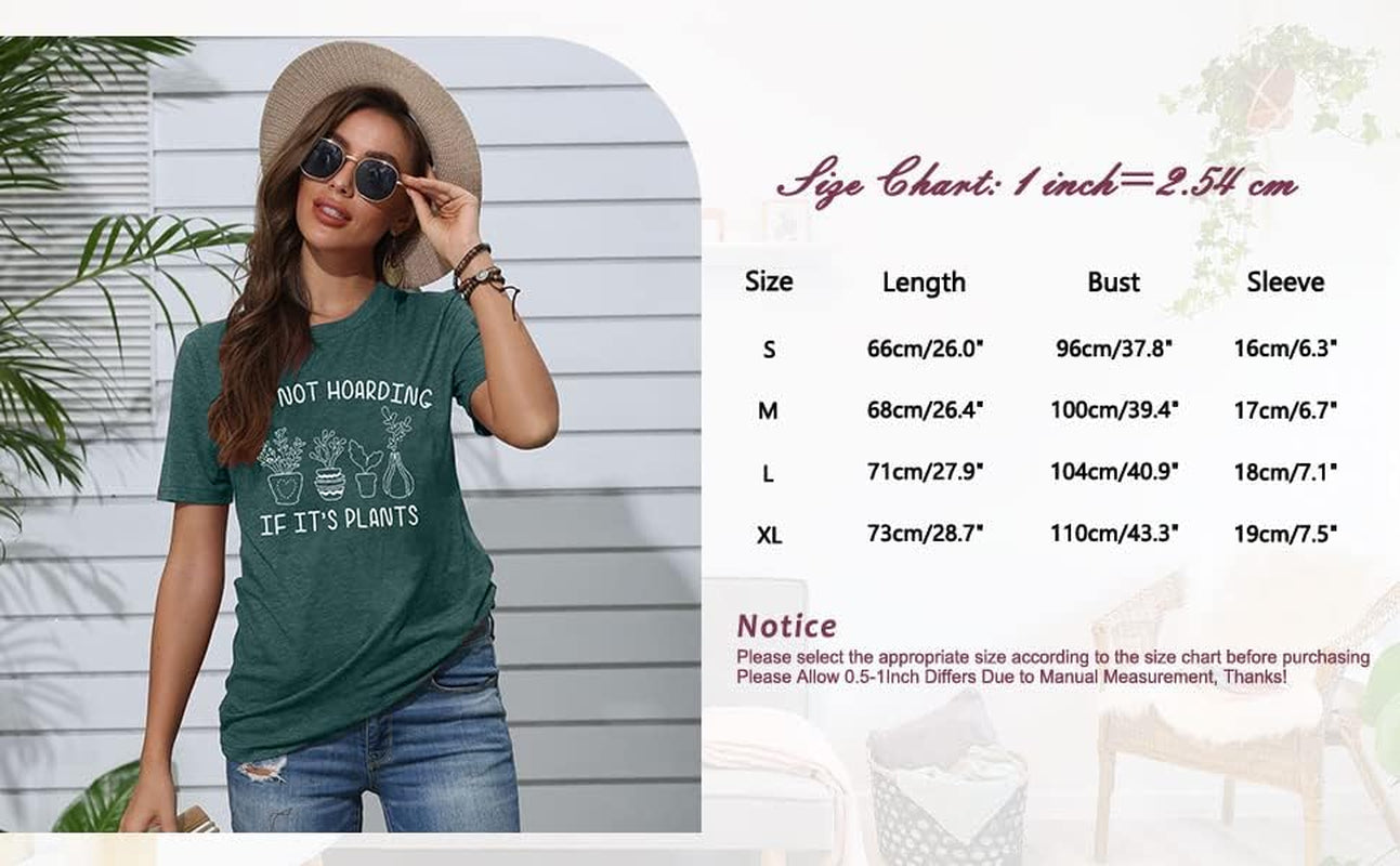 Plant Shirt Women Its Not Hoarding If Its Plants T-Shirt Funny Plant Lover Gift Tee Crazy Plant Lady Tops