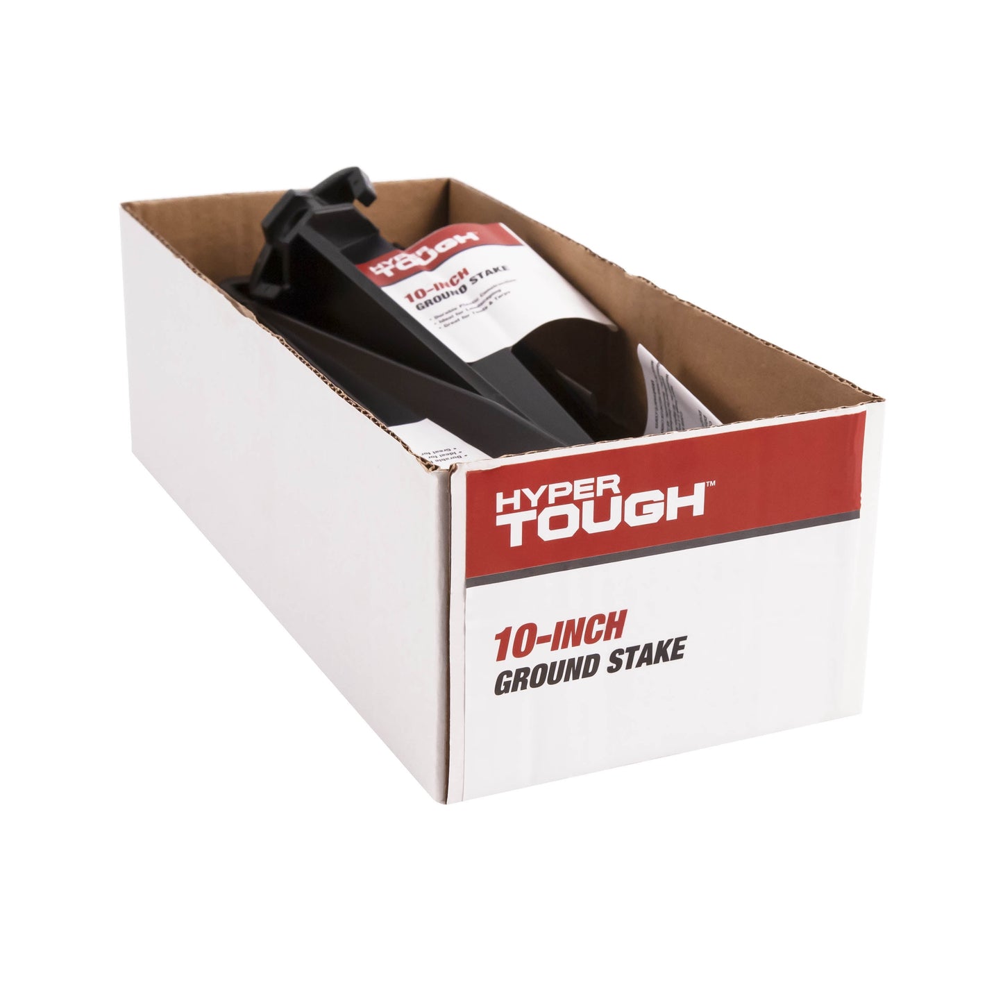 Item# GS10-10HT, Plastic Ground Garden and Tent Stake, Black 10" Length, 1 Each