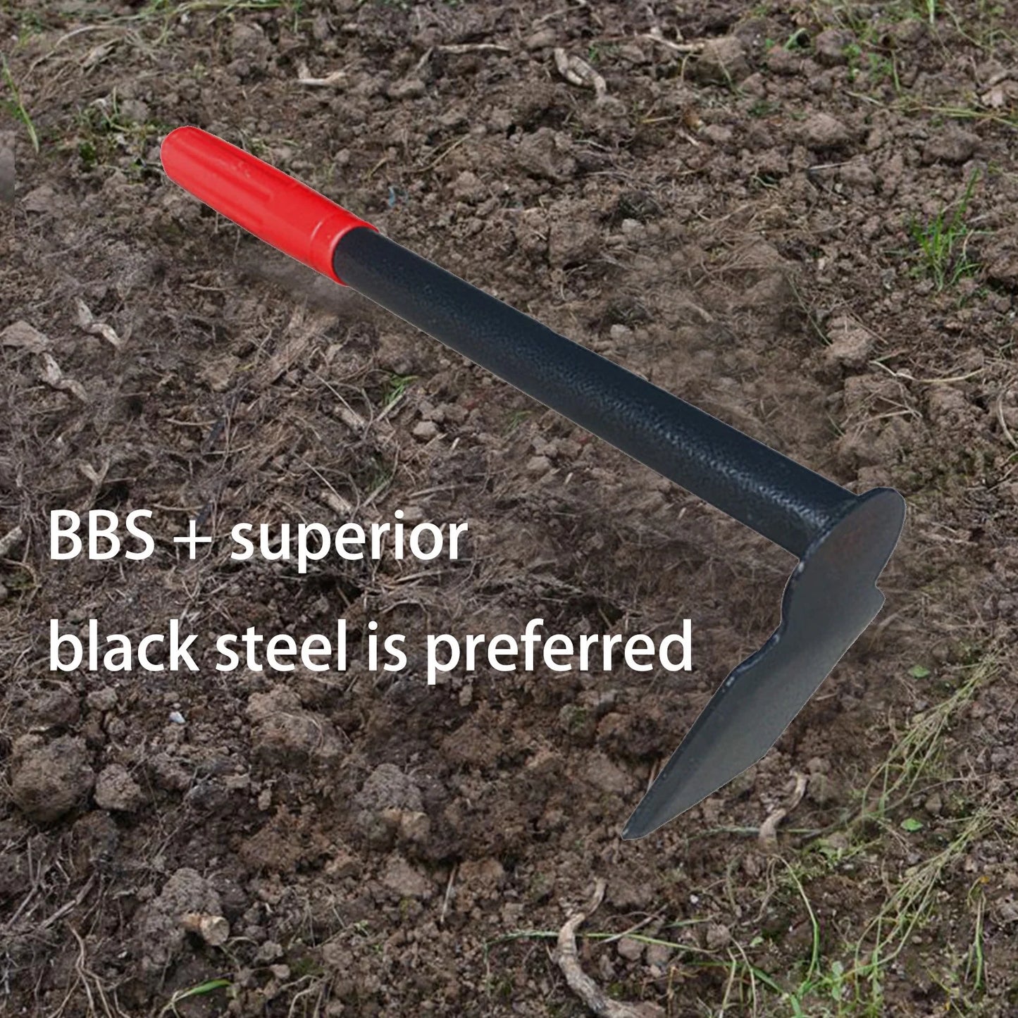 Hoe Tools Set Duty Gardening Tools Steel with Soft Rubberized Non-Slip Handle Durable Garden Hand Tools Garden Gifts for Men Women