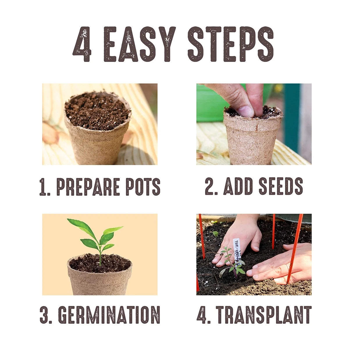 3" Peat Pots, (12 Pack)