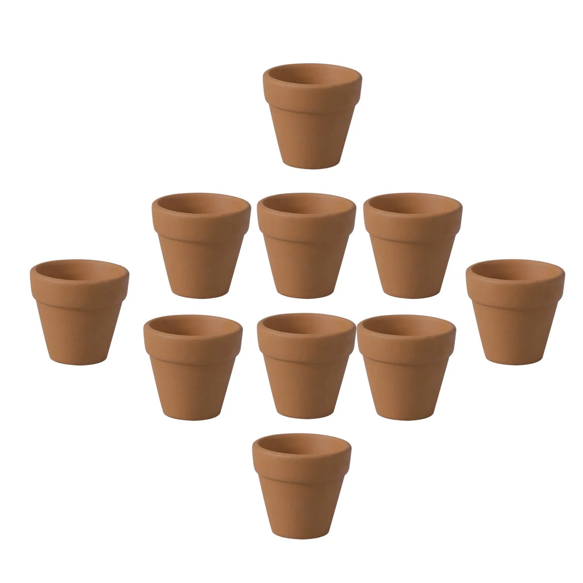10Pcs 3.5X3.5Cm Small Mini Terracotta Pot Clay Ceramic Pottery Planter Cactus Flower Pots Succulent Nursery Pots Great for Plants Crafts Wedding Favor