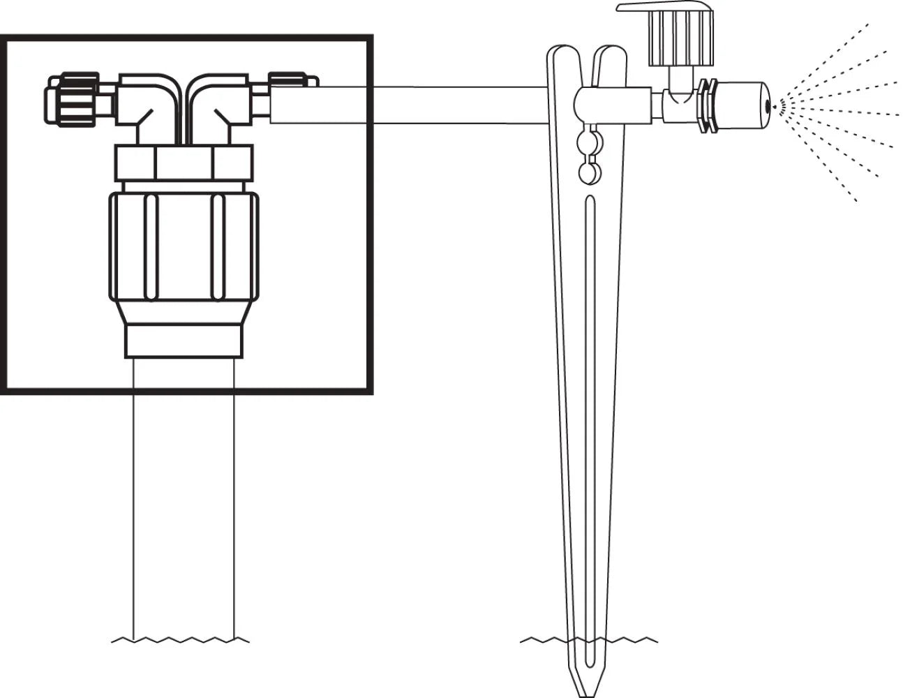 Irrigation 4-Port Full-Flow Drip Irrigation Manifold