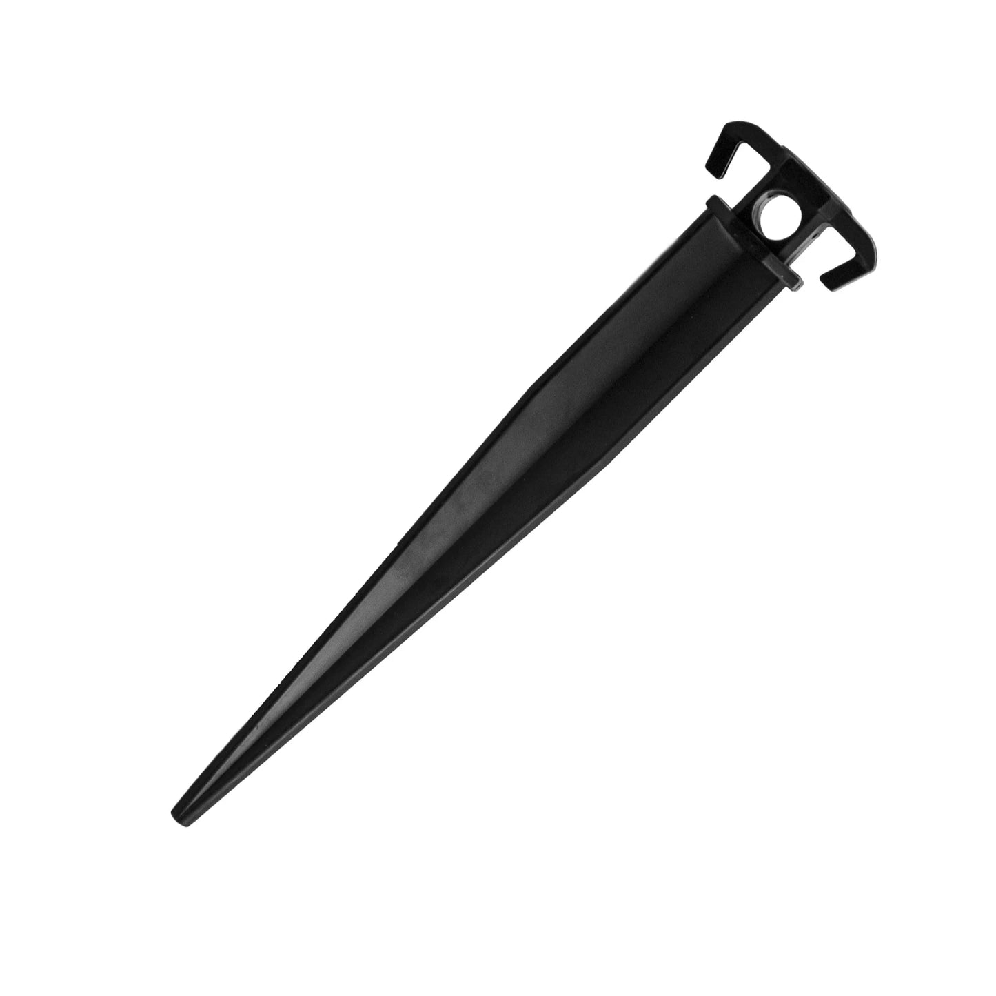 Item# GS10-10HT, Plastic Ground Garden and Tent Stake, Black 10" Length, 1 Each