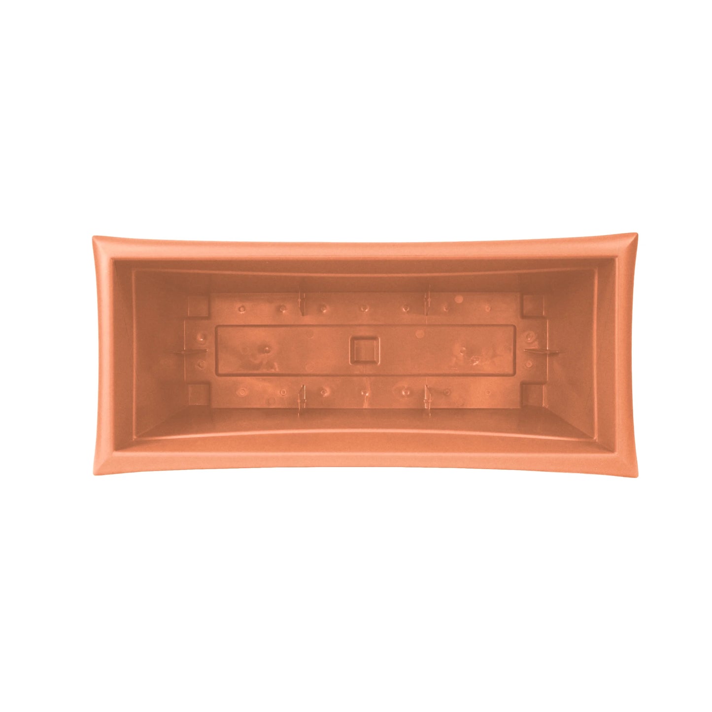 27-In Wide Dayton 100% Recycled Plastic Deck Box Planter - Coral Color