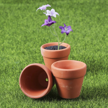 10Pcs 3.5X3.5Cm Small Mini Terracotta Pot Clay Ceramic Pottery Planter Cactus Flower Pots Succulent Nursery Pots Great for Plants Crafts Wedding Favor