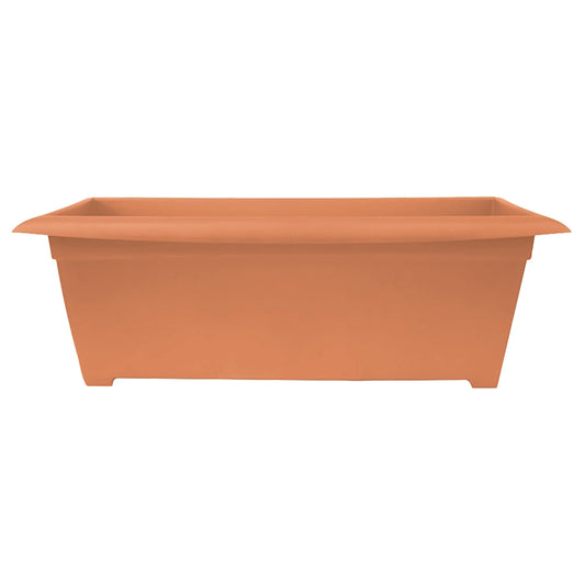 27-In Wide Dayton 100% Recycled Plastic Deck Box Planter - Coral Color