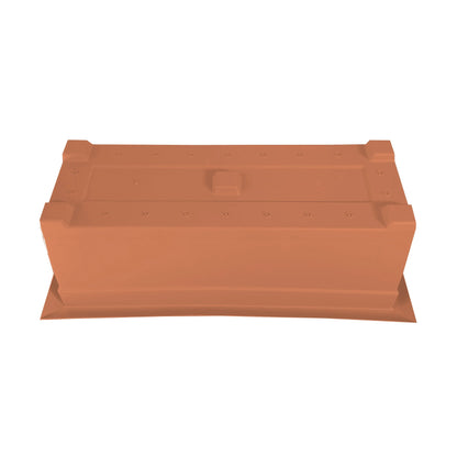 27-In Wide Dayton 100% Recycled Plastic Deck Box Planter - Coral Color