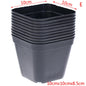 10Pc Black Flower Pots Plastic Pots Small Square Pots for Succulent Plants
