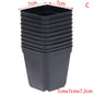10Pc Black Flower Pots Plastic Pots Small Square Pots for Succulent Plants