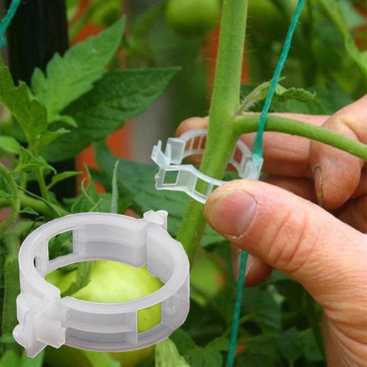 100PC Trellis Tomato Clips Supports Connects Plants Vines Trellis Twine Cages