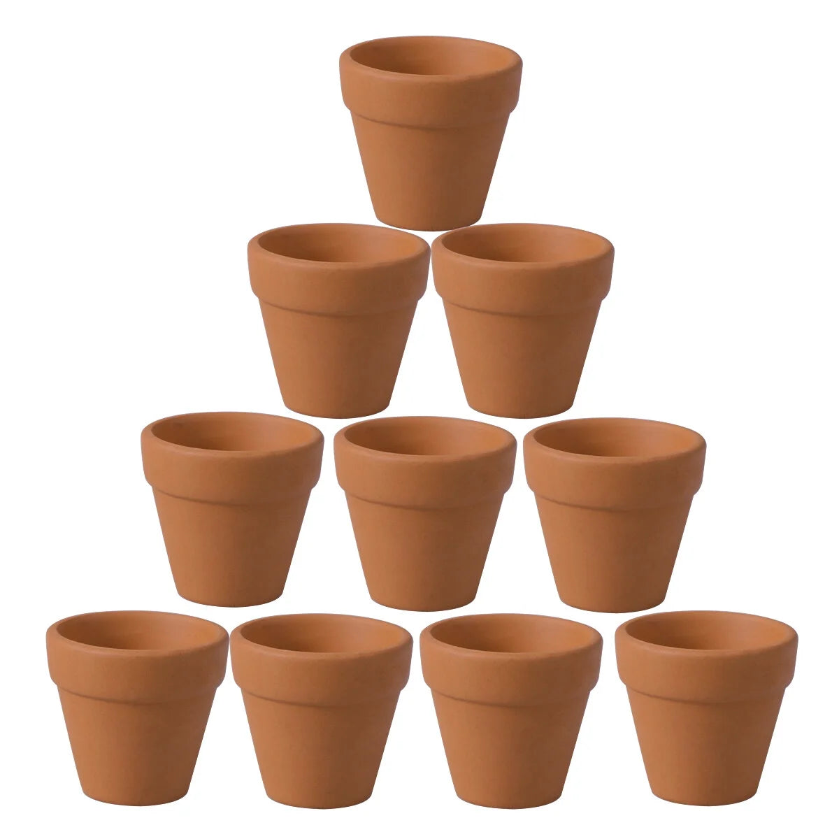 10Pcs 3.5X3.5Cm Small Mini Terracotta Pot Clay Ceramic Pottery Planter Cactus Flower Pots Succulent Nursery Pots Great for Plants Crafts Wedding Favor