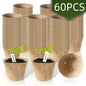 Nursery Pots Seedling Pots Biodegradable Plant Pots Peat Pots Small Plant Starter Pots with Drainage Holes round with Plant Labels + 3.93" 60Pcs