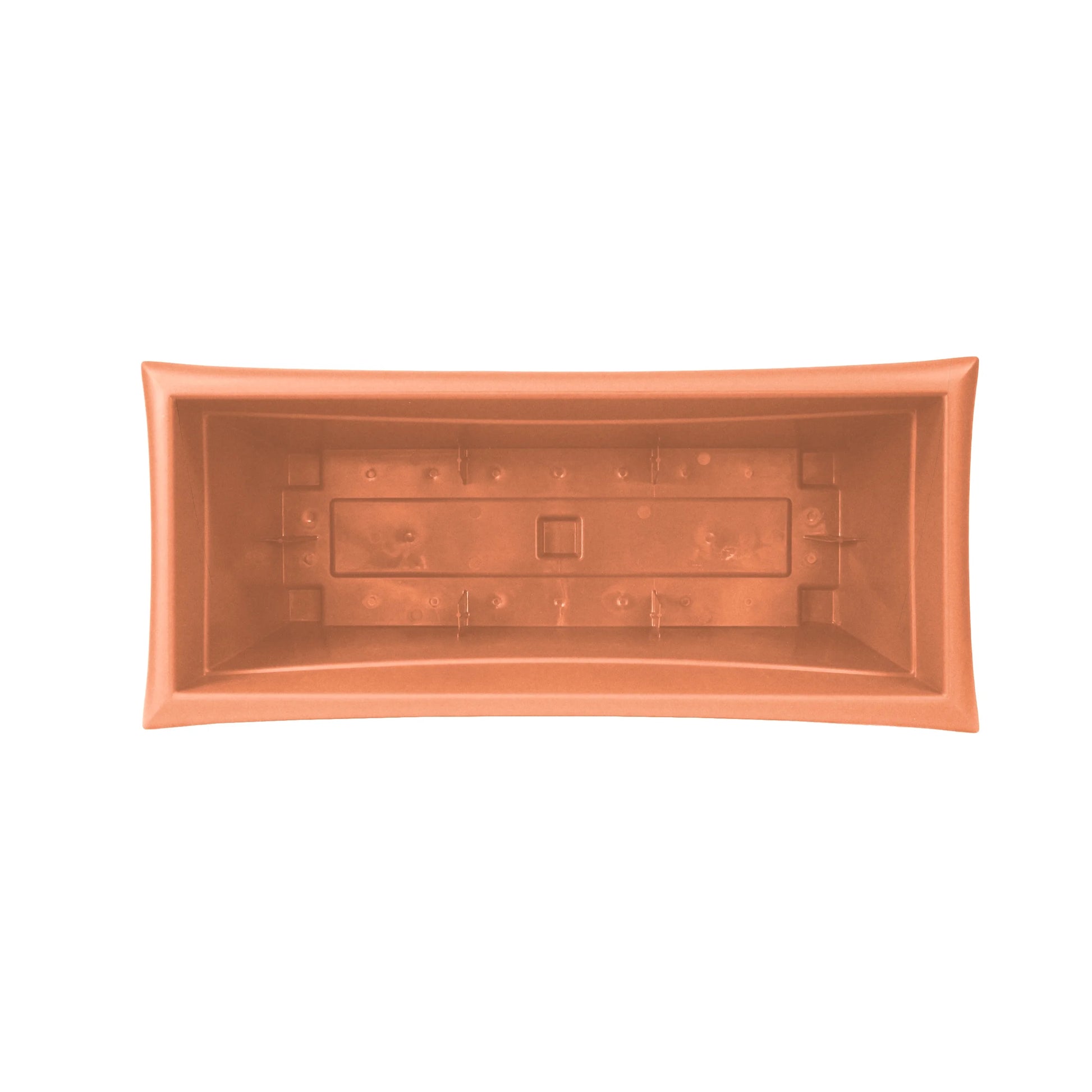 27-In Wide Dayton 100% Recycled Plastic Deck Box Planter - Coral Color