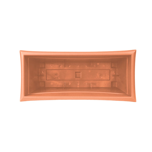 27-In Wide Dayton 100% Recycled Plastic Deck Box Planter - Coral Color